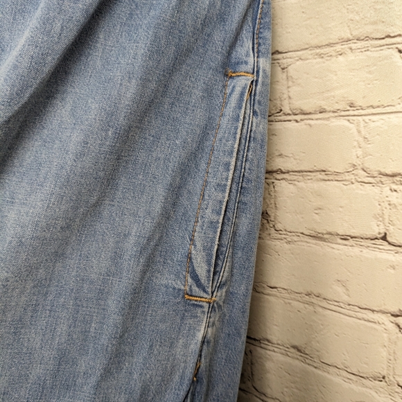 Free People Margot Blue Denim Jumpsuit - Picture 11 of 12